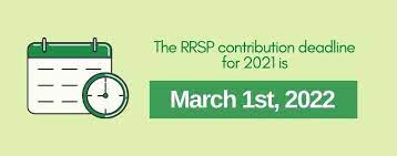 RRSP season - Deadline March 1st
